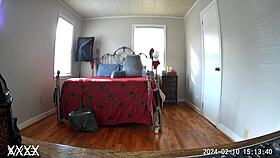 Mature woman tries on new clothes and masturbates