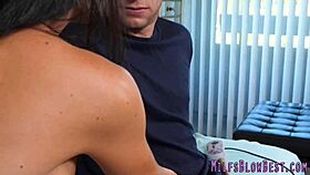 mature cougar performs oral in pov