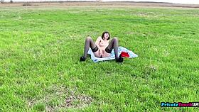 I'm A Sexy Slavic Girl Fuckin My Pussy Outdoors