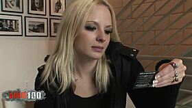 Sweet young blonde with petite body takes deep ass fucking from huge black cock