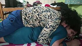 Desi couple sharing sweet romance and passionate kisses in bed 😘