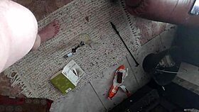 amateur couple by fireplace