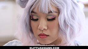 is this dolled up asian teen kimmy kim playing tea or getting fucked?