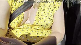 wifey, flash those perfect tits in the car for me