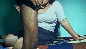 cute desi girlfriend enjoys intimate moment with lover