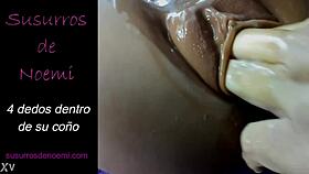 Four Fingers Deep Inside Her Pussy During Massage