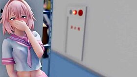 is astolfo cumming with that big cock?
