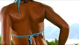 this bitch loves the tropical islands and enjoys outdoor masturbation with toys