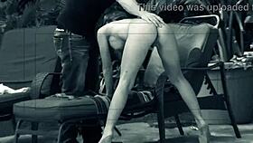 Outdoors in the sun we find aubrey adams rubbing herself and fucking too