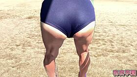 I Masturbate Wearing a Girl's Bloomer in Outdoor Anal Session Secretly