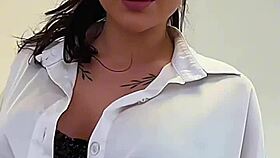 Busty teen 18+ loves sucking big fat dick - pov blowjob 😍