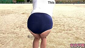 I Masturbate Wearing a Girl's Bloomer in Outdoor Anal Session Secretly