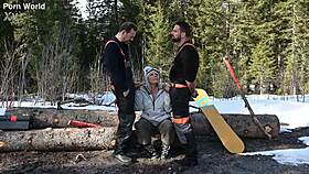 Brittany Bardot, are you inviting those lumberjacks for a DP threesome?