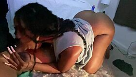 Things get freaky on the bedroom floor during this intense encounter