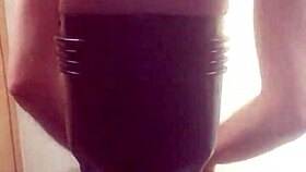 gazzadomm me fucking my fleshlight male toy in homemade amateurs setup