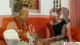 the guy caresses then fucks the big tits teen