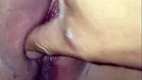 POV Fingering Shaved Pussy With Wet Lick Close Up