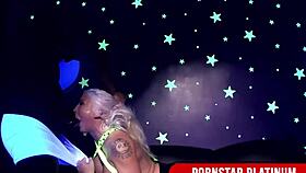 blonde hoe leya falcon is giving her ass bareback to mocha stud rob piper