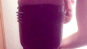 gazzadomm me fucking my fleshlight male toy in homemade amateurs setup