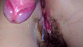 close-up creampie my stepsisters pussy drips after homemade fucking
