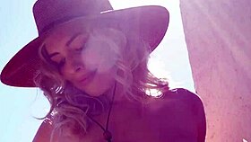 Tiny canadian milf katie jean undresses outdoors in hot softcore striptease