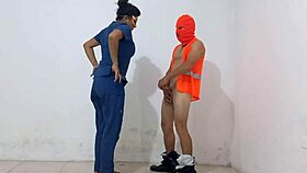 in the hospital, a sexy latina nurse hooks up with the cleaning guys for some amateur fun