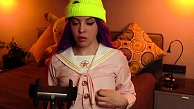 intriguing asmr moona ear licking session