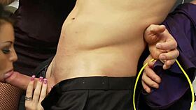 Female domination group threesome with rough passion and orgasms