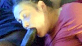 She gives him that sloppy GAWK GAWK 3000 with her mature brunette mouth, licking balls and deepthroating big black cock for a mouthful of cum.