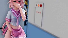 is astolfo cumming with that big cock?