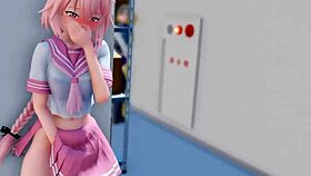 is astolfo cumming with that big cock?