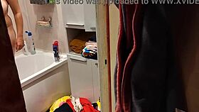 caught girl bathing in bathroom 😳