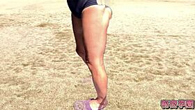 I Masturbate Wearing a Girl's Bloomer in Outdoor Anal Session Secretly