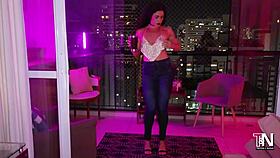 Wife dances in lingerie then fucks me like an animal