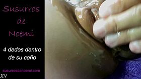 Four Fingers Deep Inside Her Pussy During Massage