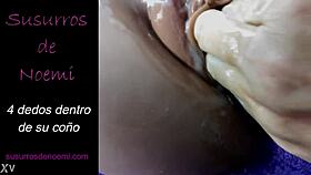 Four Fingers Deep Inside Her Pussy During Massage