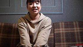 Japanese Girl Mimi Shows Naughty Side, Shaved Pussy Bent Over for Big Black Cock!