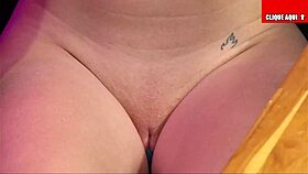 Blonde bombshell orgasms with vibrator