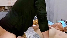 Our new hired nanny first task cum on her juicy pussy