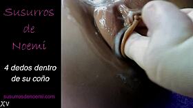 Four Fingers Deep Inside Her Pussy During Massage