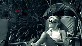 Outdoors in the sun we find aubrey adams rubbing herself and fucking too