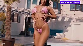 Amy Blair Wet And Wild Bathing Suit Tease