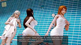 Detailed exploration of the academy in an erotic game setting