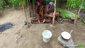 Sex Party in Grandma's Local Hut