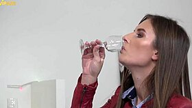 Holiday piss cheer turns into wet lesbian scissoring