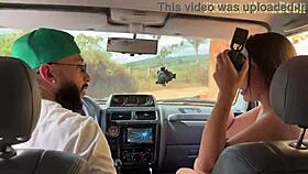 after exercising i end up in my neighbors car fucking her wet pussy doggystyle