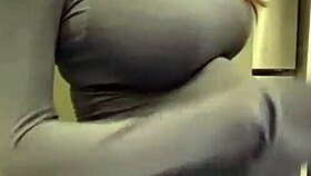 Pregnant Woman Exposing Milky Tits From Red Bra On Webcam