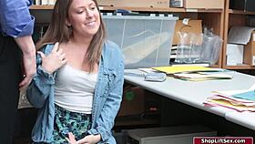 Brunette Shoplifter Fucked for Stealing