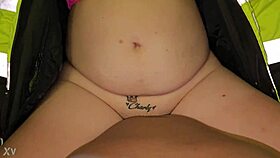 Blonde police officer jumps happily on my hard cock at work