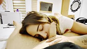 holiday mood brings messy blowjob sloppy deepthroat in rough session